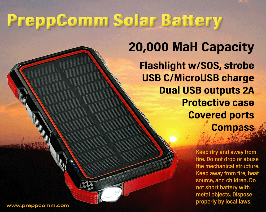 PreppComm PreppComm Solar Battery